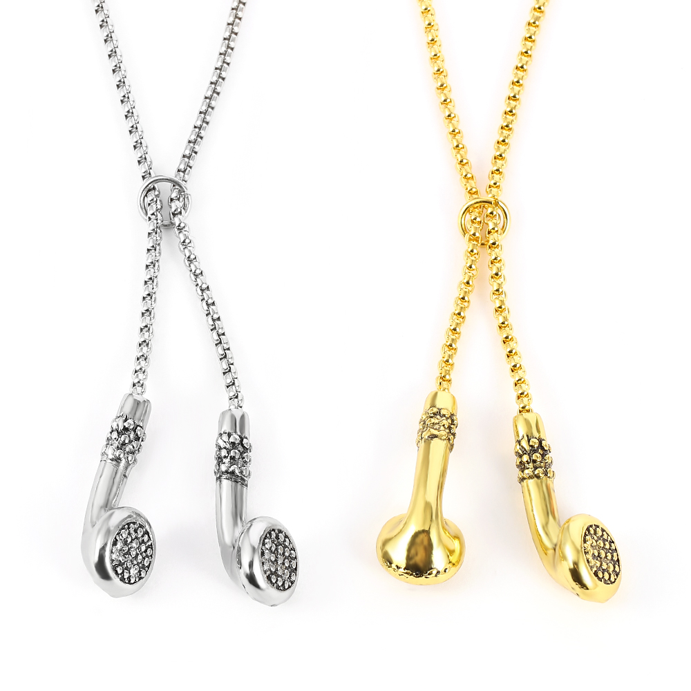 Women'S Accessories Clothing - Retro-Kreativ-Halskette in Kopfhörerform aus Metall, modischer
