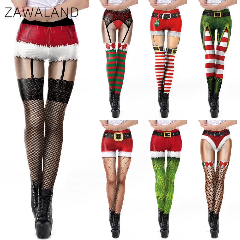 Women'S Red Accessories - Zawaland Weihnachts-Yoga-Leggings für Damen, lustige rote