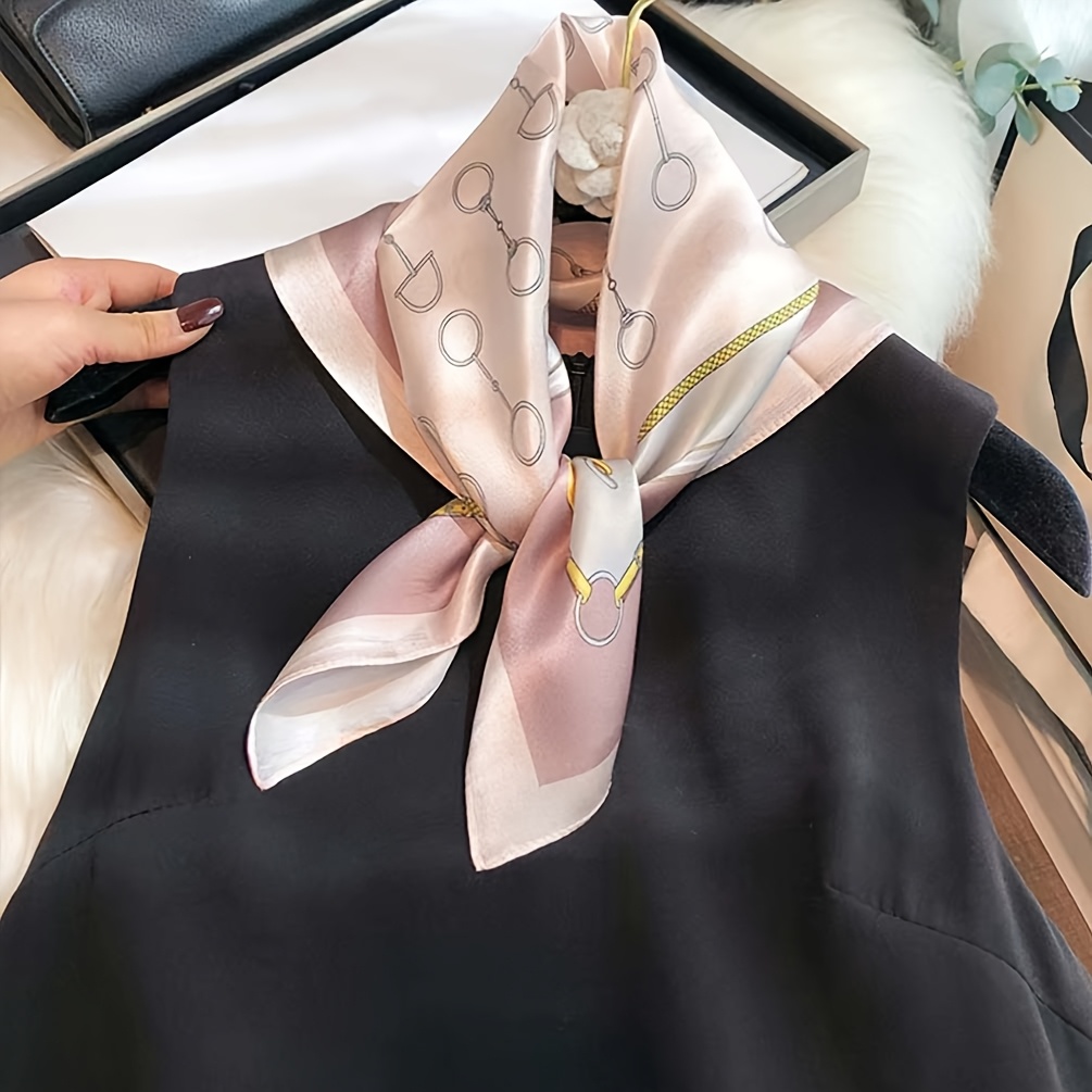 Silk Scarf Square - Luxuriöses 100% Reines Seidentuch Elegantes Geometrisches