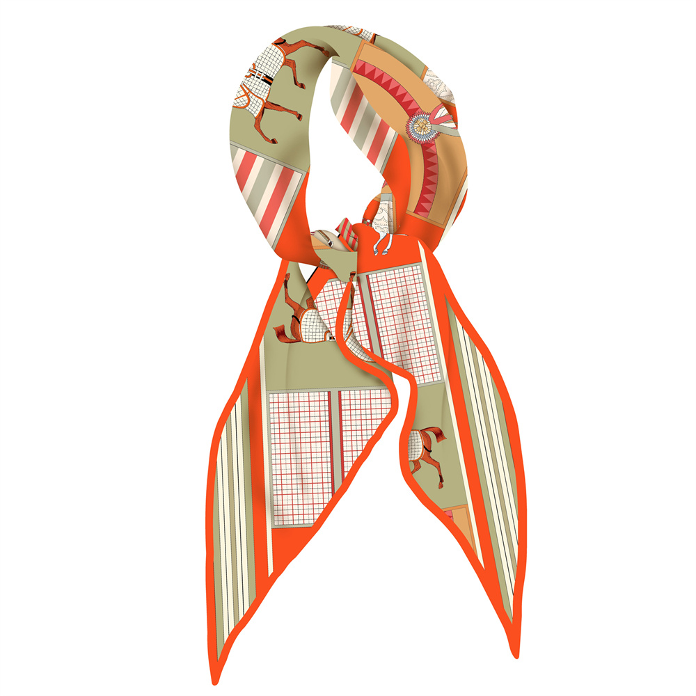 Silk Scarf Square - Neues Design, modische bedruckte Seidenschals, Damen-Umhänge,