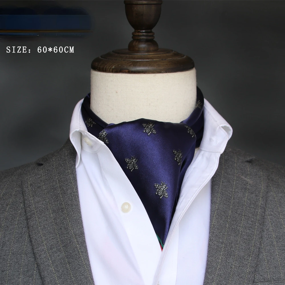 Silk Scarf Square - Britischer Herren-Seidenschal, kleines quadratisches Handtuch, Satin-Seidenschal,