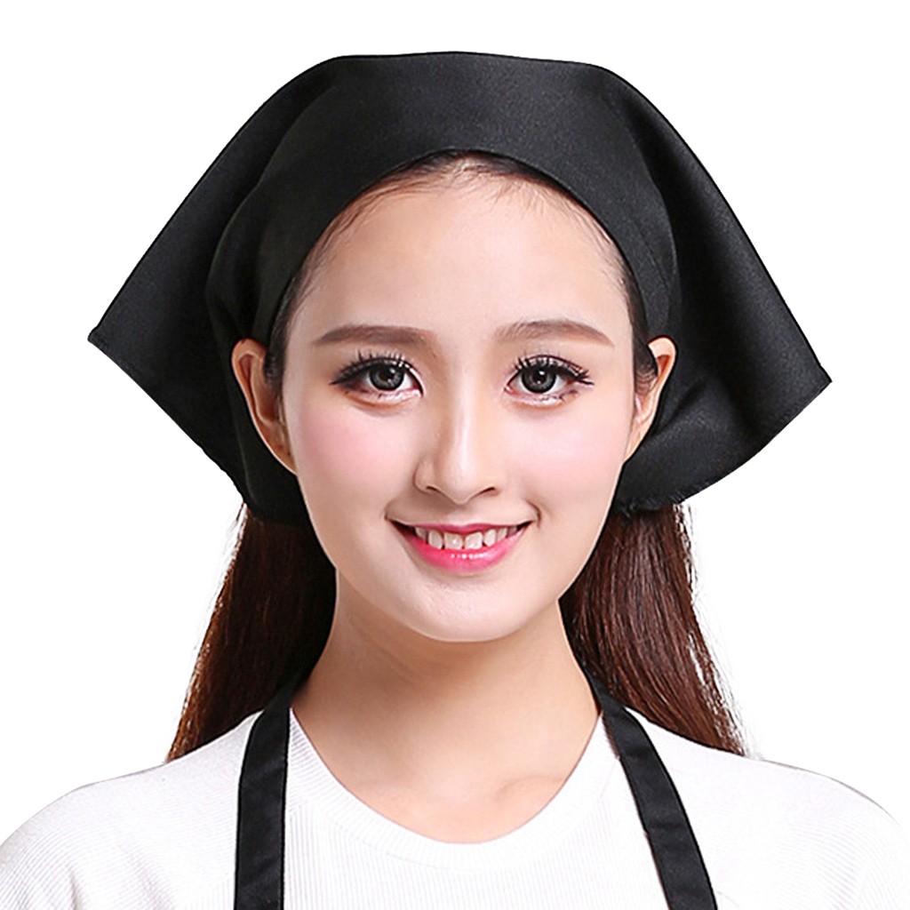 Women Kitchen Accessories - Unisex Dünne Langlebige Einfarbige Kochmütze Küchen-Dreieckstuch
