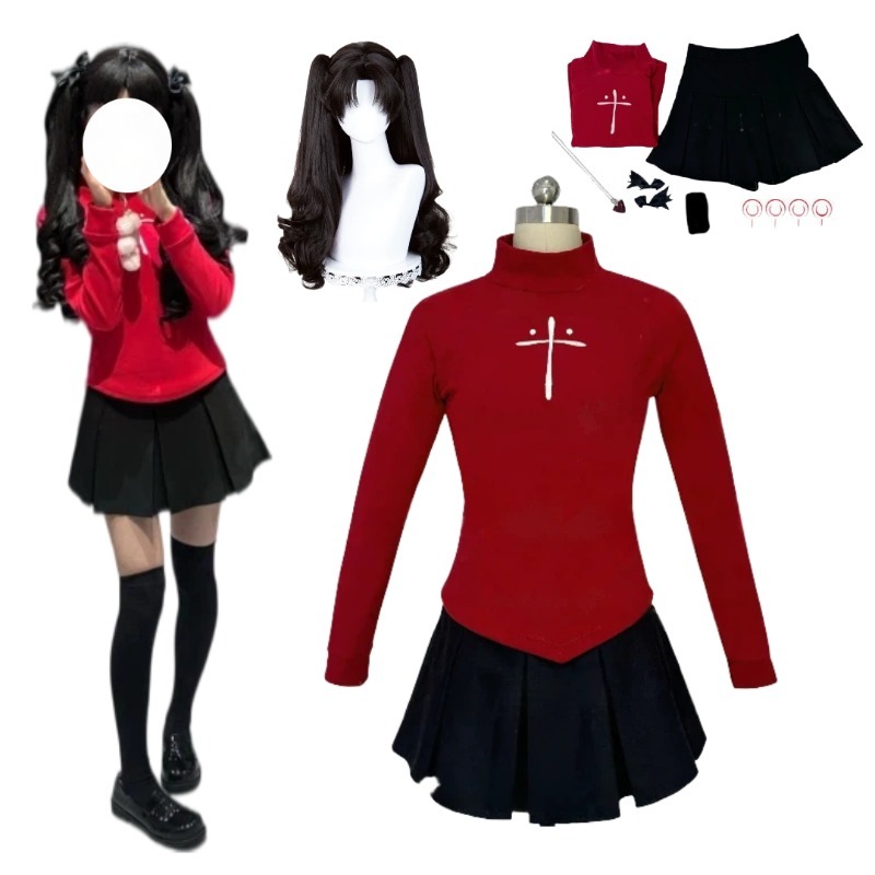 Women'S Red Accessories - Anime Tohsaka Rin Cosplay Kostüm Rotes