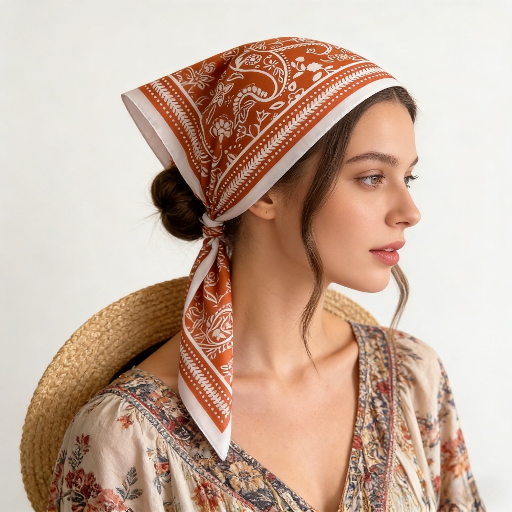1 Stück modischer Seidenschal  – Silk Scarf Square Bewertung und Preis