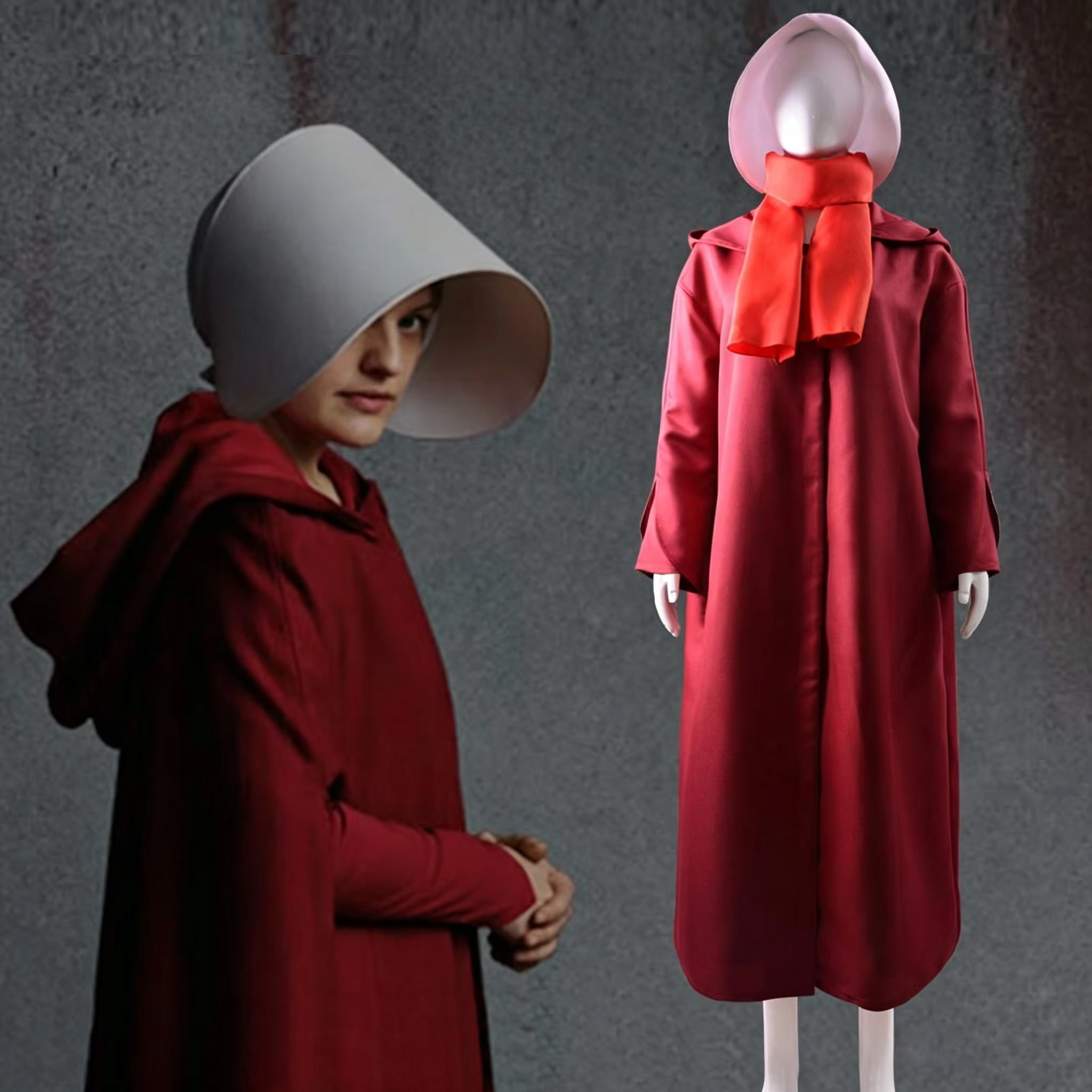 He Handmaid's Tale Cosplay-Kos – Women'S Red Accessories Bewertung und Preis